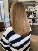 オブジェ ナチュレ(OBJE’T nature)&nbsp;髪質改善カラー/オレンジブラウン/丸みロング