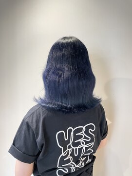 ビーヘアサロン(Beee hair salon) ブルー系カラー
