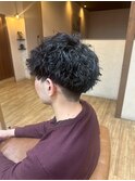 メンズカット刈り上げショート短髪ニュアンスパーマ20代30代