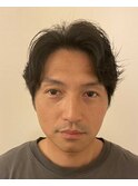 スパイラルで巻いたパーマスタイル