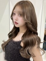 アイトーキョーエス 渋谷(AI TOKYO S)&nbsp;ブリーチなしダブルカラーヘーゼルベージュ透明感レイヤー前髪