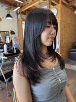 ノラ カマクラ(NORA kamakura)&nbsp;髪質改善ストレートハッシュカットミディアムレイヤーくびれ