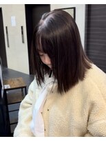 オプスヘアーフェリース(OPS HAIR feliz)&nbsp;ミディアム/透明感カラー/切りっぱなし/艶カラー/福岡/今泉