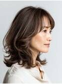 クラゲヘアー/小顔/ココアベージュ/オリーブグレー/川西