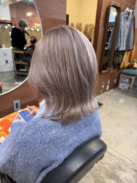 チャプター 問屋町(chapter) ケアブリーチホワイトピンクミルクティーカラーレイヤーボブ韓国