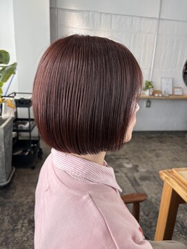 サイ(sai) 【江幡担当】ピンクブラウン×ミニボブ