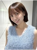 ボブ レイヤー 顔まわりレイヤー 小顔カット 20代g