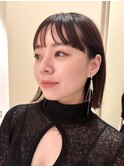 ★艶髪黒髪ボブワイドバング前髪縮毛矯正ストレート髪質改善銀座