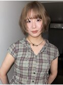 【MIHO】ハイトーンベージュ×ショートボブ