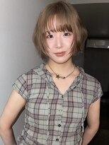 ヨハク 大阪梅田中崎町(yohaku) 【MIHO】ハイトーンベージュ×ショートボブ