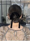 お呼ばれヘア/カチモリ/大人ヘアアレンジ