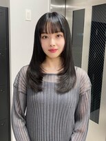 Valone Tokyo レイヤーカット/韓国ヘア/髪質改善【12/1NEW OPEN（予定）】&nbsp;ba13143_暗髪グレージュ顔周りレイヤー髪質改善韓国レイヤー艶髪