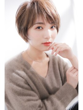 大波純一美容室パーティハン 【◎ショートヘア】大人クールな前髪ショートスタイル[小山]/22