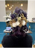 ヘアセット/ヘアアレンジ/ヘアメイク/ハーフアップ/前髪カット
