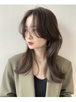 ノットバイベル 大宮(knot by belle)&nbsp;韓国風　顔周りレイヤー × まろやかベージュknot大宮