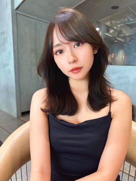 ロンドローズ 名古屋(Lond damaskRose) リフトレイヤー センターパート ブリーチ縮毛矯正 ヨジャドル8