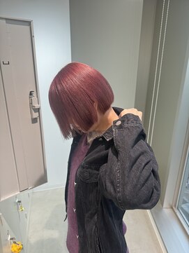 エイト 神戸三宮店(EIGHT) 【MANAMI】切りっぱなしボブ×淡ピンク