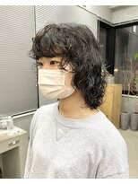 テトヘアー(teto hair) くせ毛風パーマ　レイヤーボブ　くるくる　