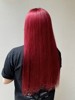 アジールヘア 北千住駅西口店(agir hair) 暖色系ビビットバーガンディレッドカラー 北千住
