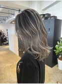 smoky gray balayage