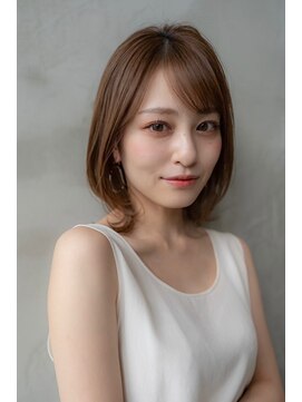 ケアリー 八千代緑が丘(Carelly) 大人かわいい前髪セシルカットココアブラウンフリンジウェーブ