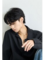 フリーラ 横浜(freera)&nbsp;メンズダークアッシュニュアンスパーマ韓国マッシュウルフカット