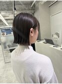 艶髪ボブ切りっぱなしボブストレートボブ