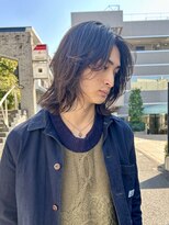 =メンズボブ/ダークアッシュ/ニュアンスパーマ／MAN’S HAIR