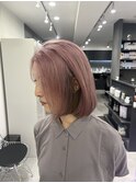 くすみピンク×ブラウン