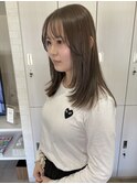やわらかベージュ/ダブルカラー/レイヤー