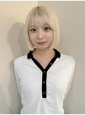ハイトーンカラー/ブロンド/抜きっぱなしブロンド/ボブ