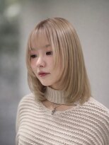 エアー 銀座タワー(AIR)&nbsp;ミディアムレイヤーハイトーンカラーミルクティーベージュ韓国風