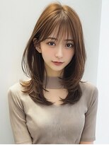 エル オオサカ 心斎橋店(L. OSAKA) ミルクブラウン/レイヤーカット/顔周りレイヤー/ハッシュカット