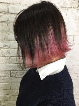 プライズ アイリス 池袋東口店(prize Iris) キャンディーピンク/切りっぱなしボブ/池袋美容室