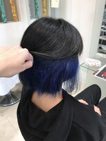 カイム ヘアー(Keim hair) Blue×Black☆透明感カラー/暗髪/インナーカラー/ブリーチ/ボブ