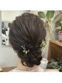 《花屋併設》大人かわいい結婚式ヘアセット@20代30代40代