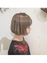 サロン ド ソーホー 蕨(Salon de SOHO) ミニボブ×ミルクティーベージュ【尾野恭平】