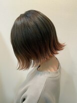 ルーシィヘアークラブ&nbsp;裾カラー　グレージュ×オレンジ