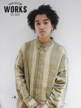 ワークス ヘアデザイン(WORKS HAIR DESIGN) 外国人風メンズツイストスパイラルアフロパーマヘア
