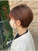 orange brown × short