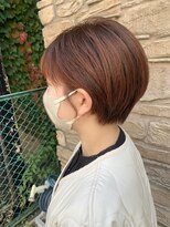 ヘアメイク ポルテ(HAIR MAKE PORTE) orange brown × short