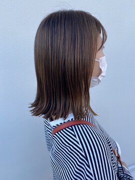 アドラーブル 万代店 (adorable) 【大人ナチュラル】切りっぱなしロブ　20代30代