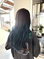 ヘアメイク ゼロ(0)&nbsp;【hairmake0】ブルーハイライトグラデーション！