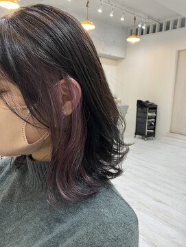 アオ(a-o) イヤリングカラー ピンクバイオレット