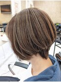カット+白髪ぼかしハイライト+フルカラー