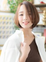 カバーヘア ブリス 大宮西口(COVER HAIR bliss)&nbsp;アシンメトリー暖色系カラー前下がり大人ボブc5大宮20代30代40代