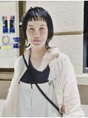 似合わせカットイメチェン前髪ショートバング黒髪ウルフショート