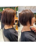30代40代50代大人ナチュラルレイヤーショートボブ