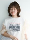 レイヤーで叶うひし形ボブ*レイヤーボブ*前髪ありボブ*丸顔