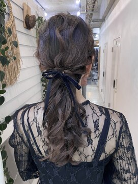 ジゼル 博多(GiseL) 【杏実】ローポニー 結婚式ヘアセット 参列ヘア